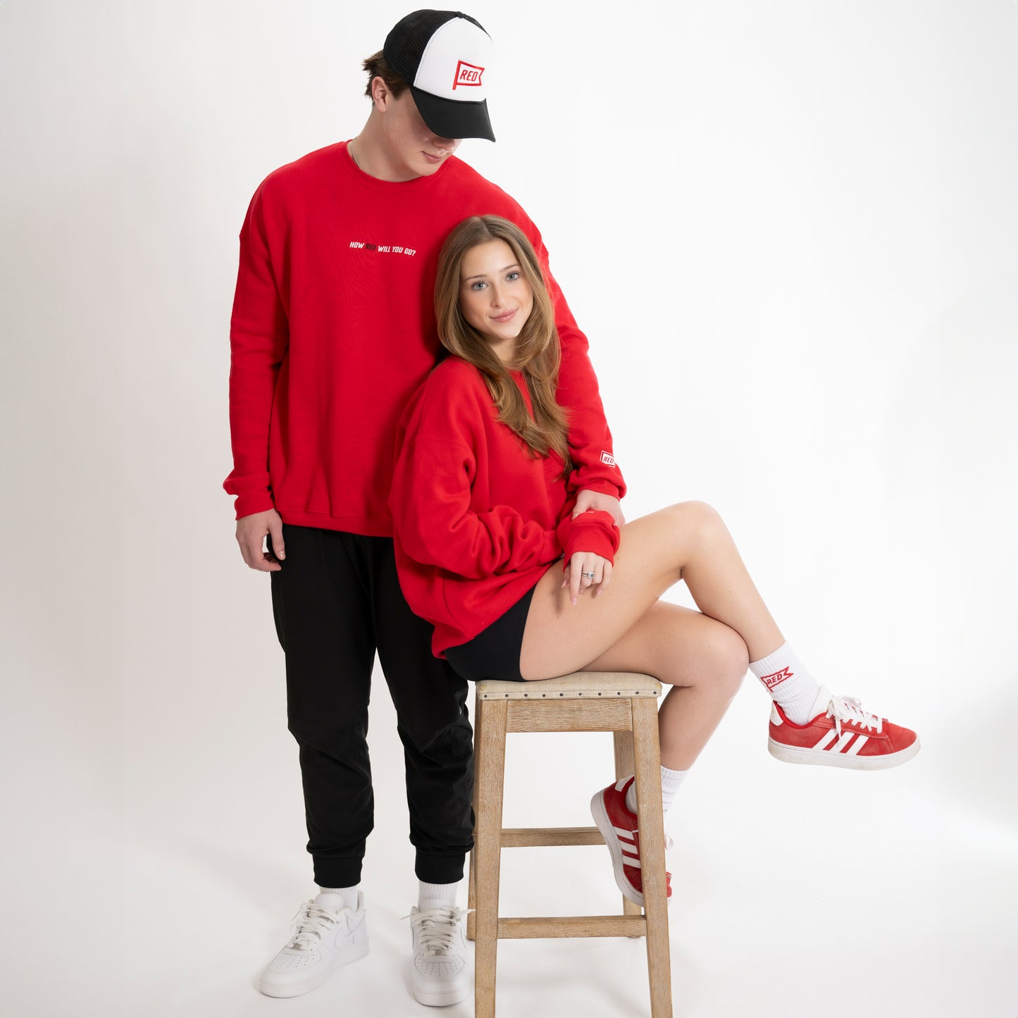 HOW RED WILL YOU GO CREWNECK (RED)